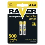 Baterie AAA (R03) nabíjecí 1,2V/400mAh RAVER solar 2ks