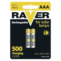 Baterie AAA (R03) nabíjecí 1,2V/400mAh RAVER solar 2ks
