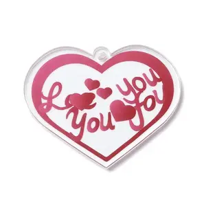 Valentine's Day Transparent Acrylic Pendant