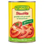 RAPUNZEL Rajčata loupaná čtvrcená BIO 400 g
