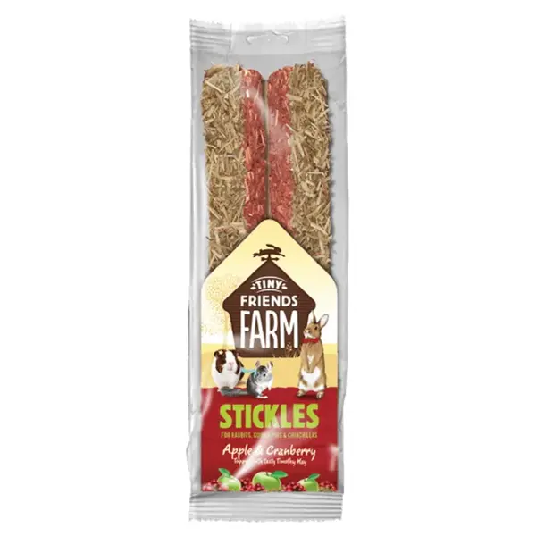 SUPREME Tiny Friends Farm Stickles jablko a brusinky tyčinky 100 g 2 kusy