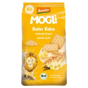MOGLI Máslové sušenky s vanilkou Bourbon 3r+ BIO 125 g