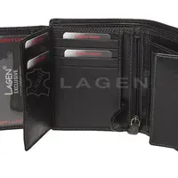 Pánská kožená peněženka Lagen V-26/T Black