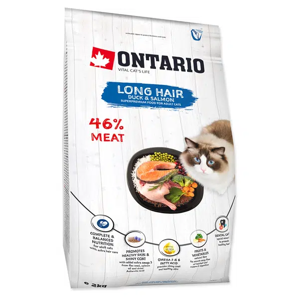ONTARIO Cat Longhair granule pro kočky 2 kg