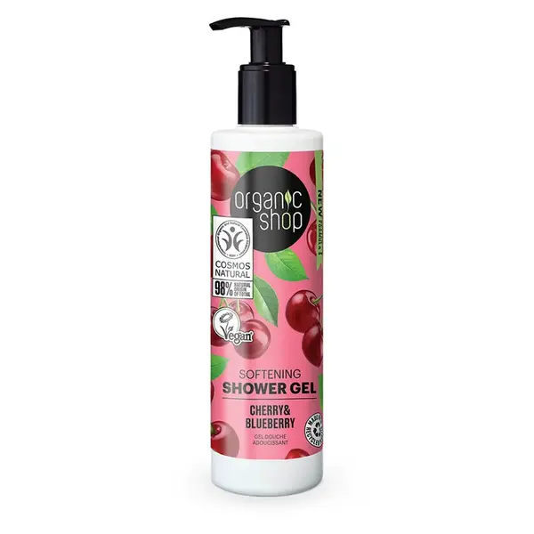 ORGANIC SHOP Zjemňující sprchový gel Třešeň a borůvka 280 ml
