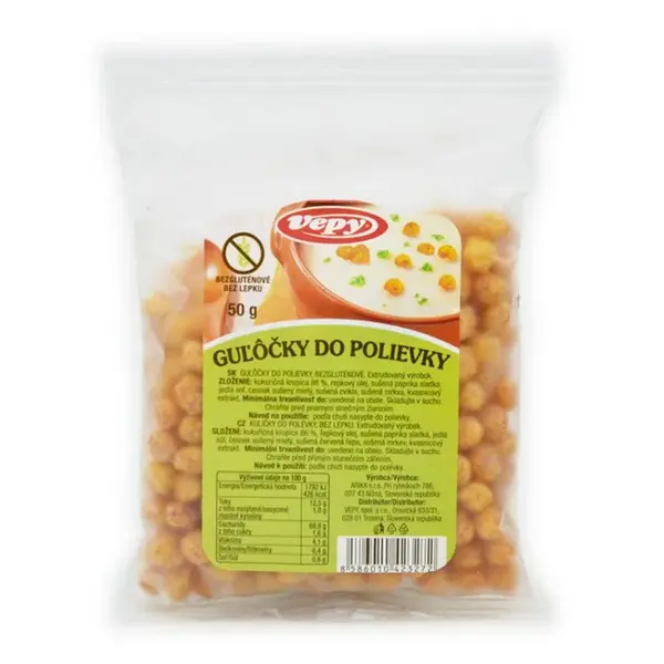 NATURAL JIHLAVA Kuličky do polévky bez lepku vepy 50 g