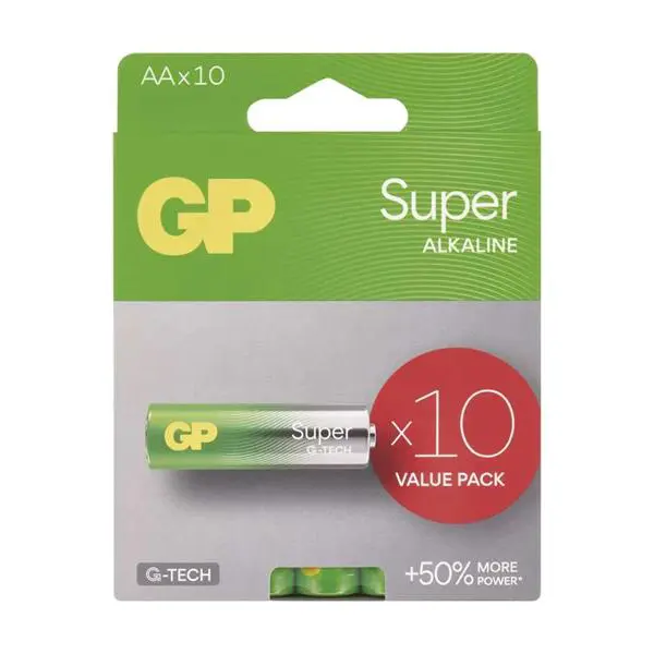 Baterie AA (R6) alkalická GP Super 10ks