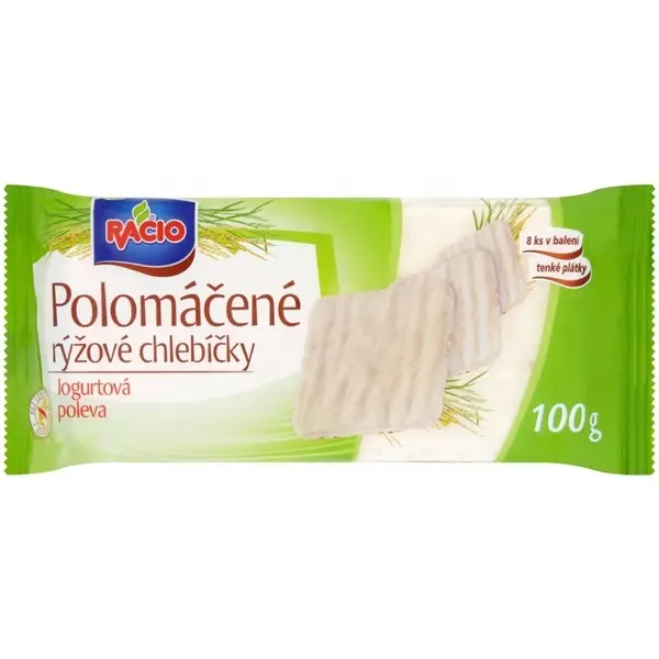 RACIO Polomáčené rýžové jogurtová poleva 100 g