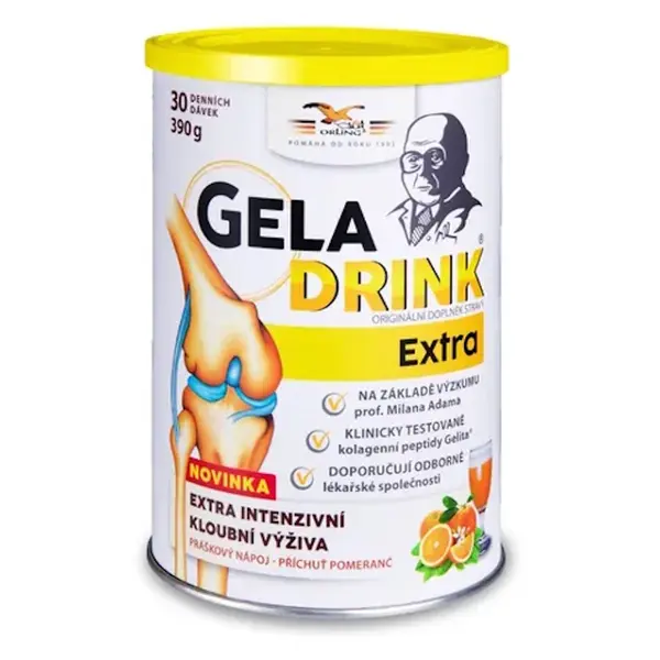 GELADRINK Extra práškový nápoj pomeranč 390 g