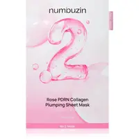 Numbuzin No. 2 Rose PDRN Collagen Plumping Sheet Mask hydratačná plátienková maska pre rozjasnenie pleti 5 ks