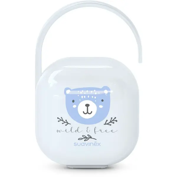 Suavinex Wild & Free Soother Holder krabička na cumlík Blue 1 ks