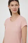 Bavlněné tričko G-Star Raw dámské, růžová barva, D24533-4107