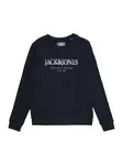 Jack & Jones Junior Mikina 'JJDevin Daytona'  tmavomodrá / biela
