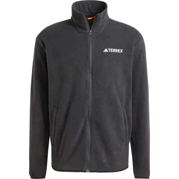 adidas MULTI TERREX ESSENTIALS FULL ZIP FLEECE Pánská outdoorová bunda, černá, velikost