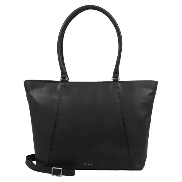 Dámská kožená kabelka na notebook Burkely Narra - černá