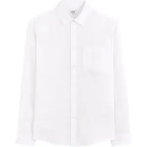 CELIO DAFLIX Pánska ľanová košeľa, biela, veľkosť