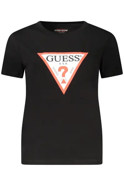 GUESS JEANS SHORT SLEEVE T-SHIRT WOMEN BLACK
