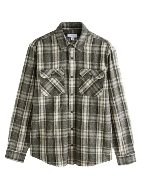 Next Košeľa  béžová / zelená / olivová