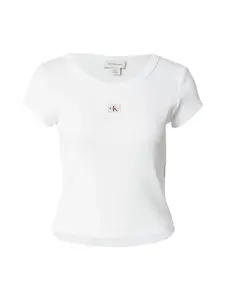 Calvin Klein Jeans Tričko  červená / biela