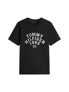 TOMMY HILFIGER Tričko 'ARCH'  čierna / biela