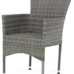 AUTRONIC zahradní židle AZC-S2118 GREY šedá, polyratan