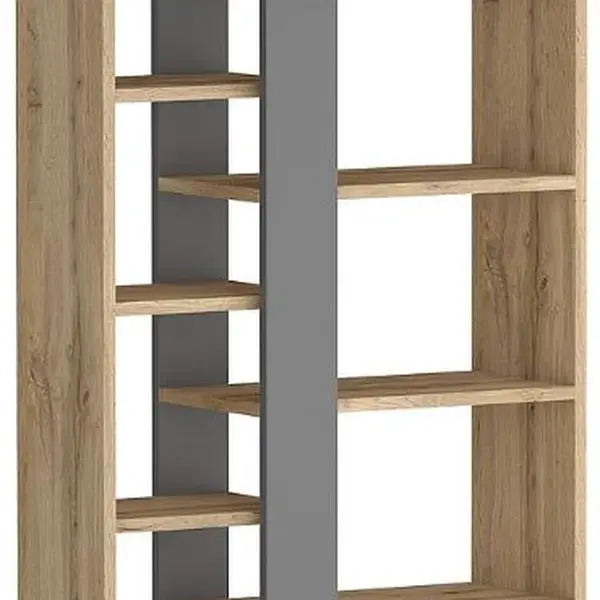 SIGNAL Policový regál Combo dub wotan / antracit 165x80x29 cm