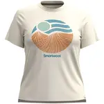 Smartwool W HORIZON VIEW GRAPHIC SHORT SLEEVE Dámské triko, béžová, velikost