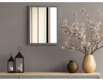 Nástěnné zrcadlo Nadine 34x45 cm, šedé, perlový dekor