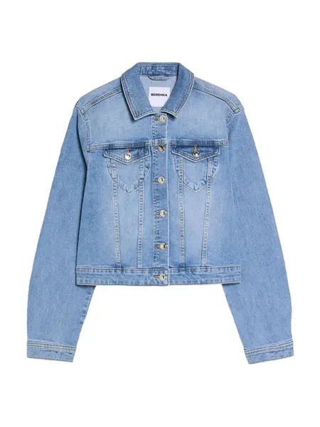 Bershka Prechodná bunda  modrá denim