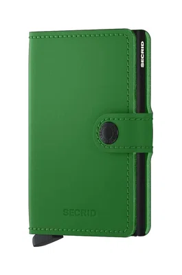 Kožená peněženka Secrid Miniwallet Matte Bright Green zelená barva