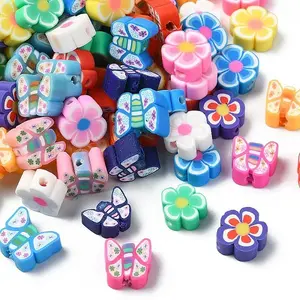 100Pcs 2 Styles Handmade Polymer Clay Beads