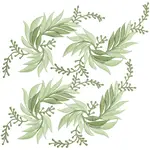 4Pcs 2 Style Leaf Computerized Embroidery Cloth Iron on/Sew on Patches