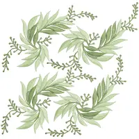 4Pcs 2 Style Leaf Computerized Embroidery Cloth Iron on/Sew on Patches