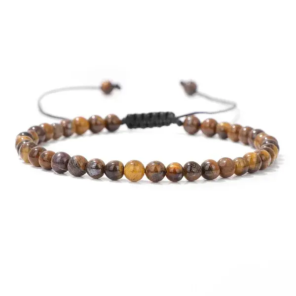 Adjustable Women's Tiger Eye Beaded Bracelet