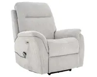 Masážní polohovací křeslo Duncan, světle šedá látka