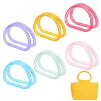 12Pcs 6 Colors Plastic D Ring Bag Handles