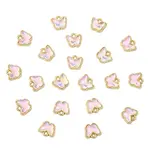 20Pcs Rack Plating Alloy Glass Charms