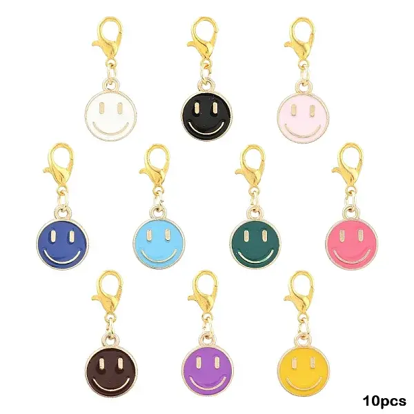 10Pcs Alloy Enamel Pendant Decorations