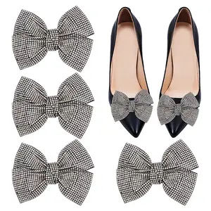 4Pcs Rhinestone Shoe Buckle Clips