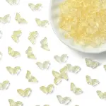 100Pcs Transparent Spray Painted Glass Beads