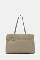 Kožená kabelka Dkny béžová barva, R44AAI67