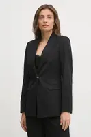 Blazer s příměsí vlny United Colors of Benetton černá barva, 27UPDW02L