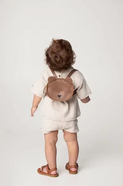 Dětský kožený batoh Donsje Kapi Classic Backpack Bear