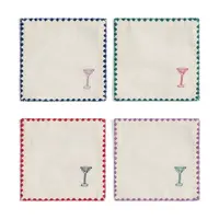 Sada koktejlových ubrousků &k amsterdam Napkin Cocktail Zigzag 4-pack