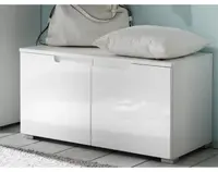 Nízky botník Spice, lesklý biely%