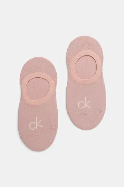 Ponožky Calvin Klein 2-pack dámské, růžová barva, 701228801