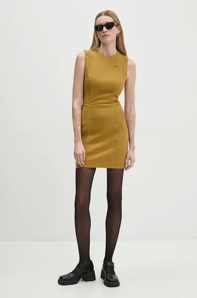 Šaty G-Star zelená barva, mini, D25249-D730