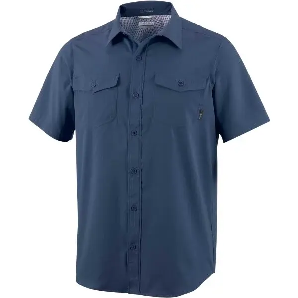 Columbia UNTILIZER™ II SOLID SHORT SLEEVE SHIRT Pánska košeľa, tmavo modrá, veľkosť