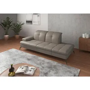 Sit & More LENOŠKA, textil, kůže, šedá