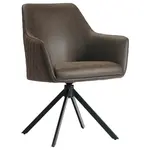 Ambia Home ŽIDLE S PODRUČKAMI, železo, mikrovlákno, hnědá, černá